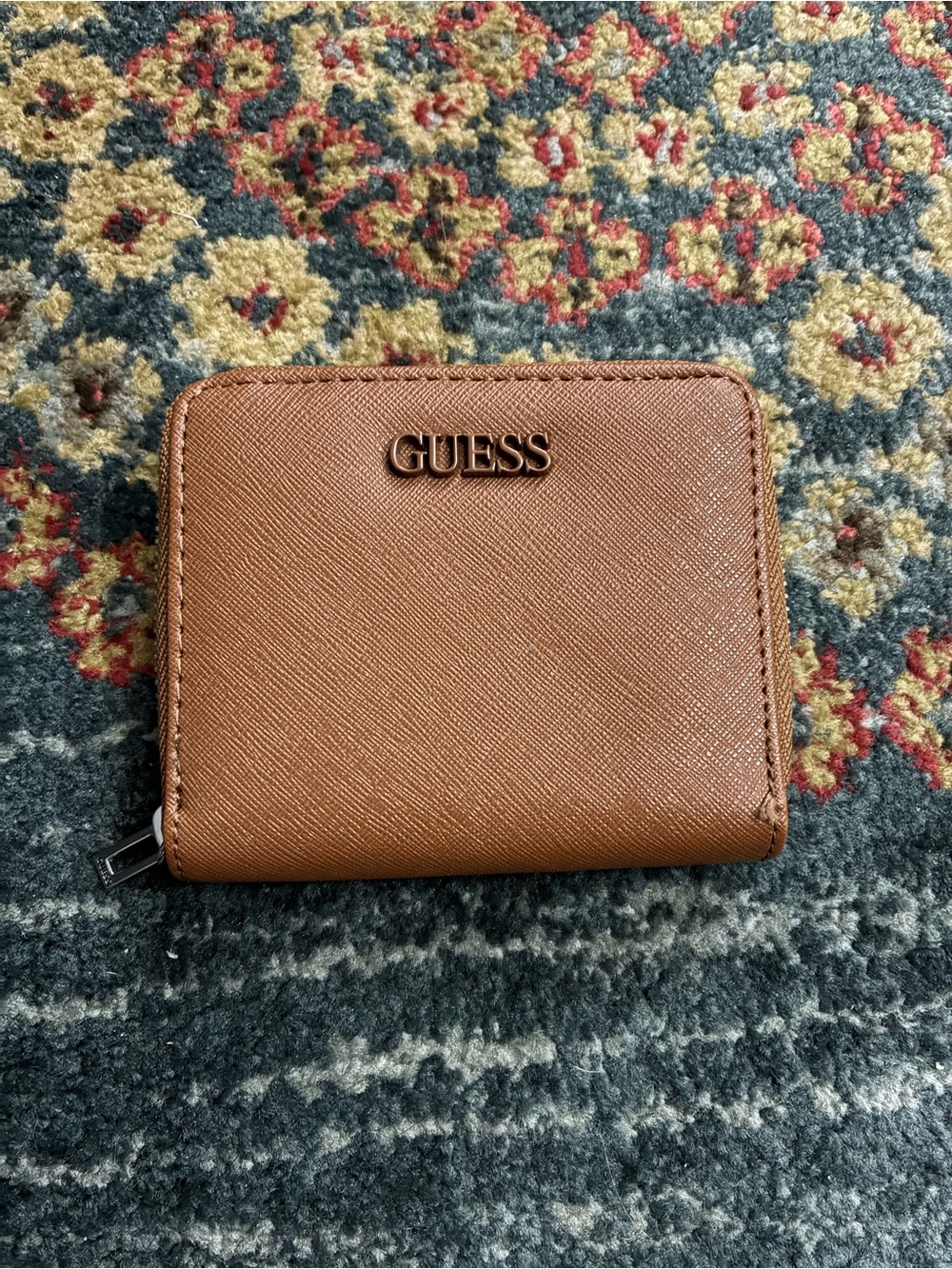 GUESS Brown Compact Zip Wallet